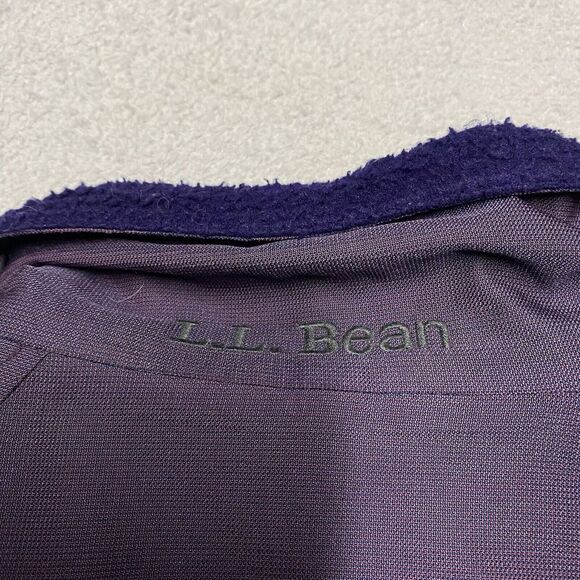 Vintage LL Bean Nylon Jacket Women's Small Purple Fleece Line Deep Pile Ski - Picture 12 of 12